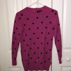 J. Crew Italian Cashmere Polka dot Sweater
